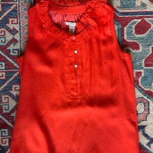 J.Crew Red Sleeveless Blouse
